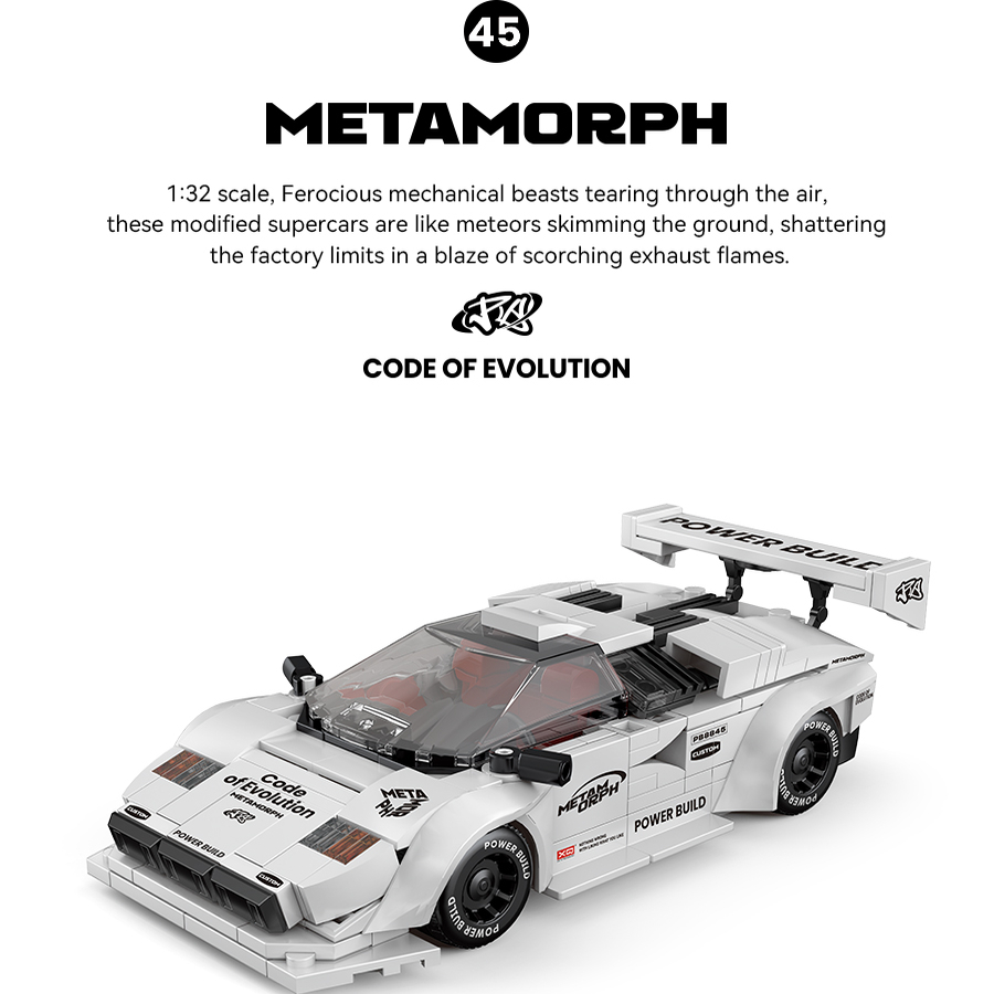 品铂积木POWERBUILD经典超级跑车