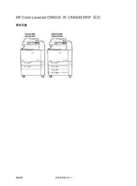 惠普 CLJ CM6030 CM6040MFP 中文拆机手册