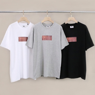KITH BOX LOGO Chocolate Tee巧克力 男女情侣款夏季全棉短袖T恤