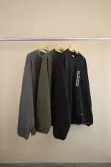 High-End Export Single Product from Japan, and Wander Men's Outdoor Functional Warm Fleece Crew Neck Sweatshirt