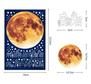 饰自粘星空贴纸 荧光太空墙贴创意夜光宇宙贴画天花板墙面橱柜门装