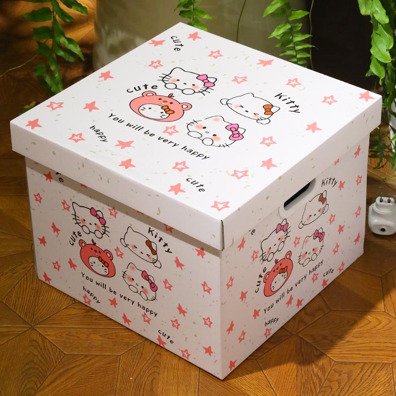 小猫礼物盒生日卡通创意礼物盒空盒子零食包装礼物可爱箱子收纳盒图片