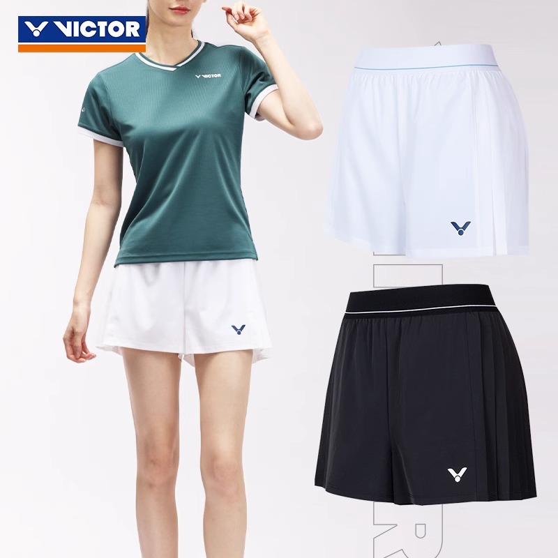 新VICTOR胜利羽毛球服运动女短裙防走光带内衬运动裙子速干R51211