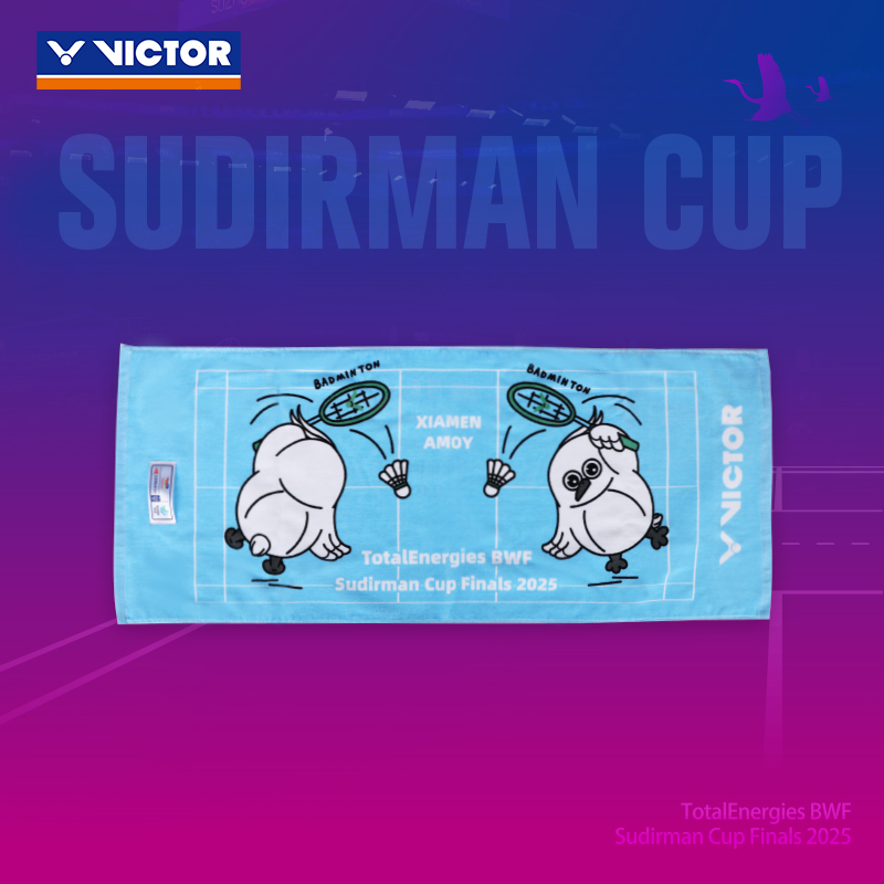 2025VICTOR羽毛球运动毛巾苏迪曼杯纪念款擦汗巾跑步健身专用胜利