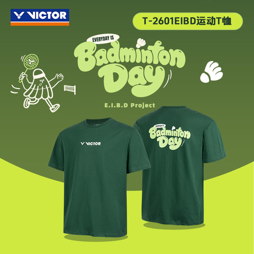 夏新VICTOR胜利羽毛球服日日羽球日系列男女款T恤速干短袖文化衫