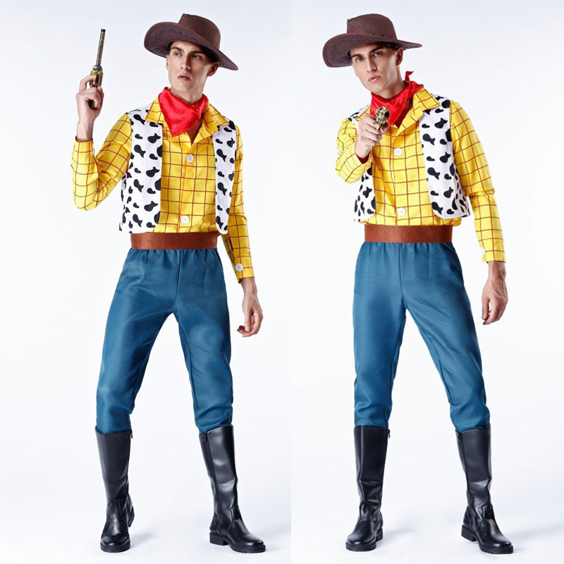 christmas迪士尼cos大人牛仔服装玩具总动员胡迪警长角色扮演服饰
