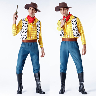Christmas迪士尼COS大人牛仔服装玩具总动员胡迪警长角色扮演服饰
