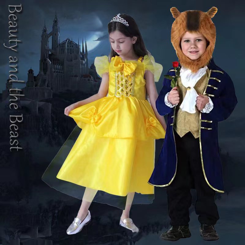 美女与野兽公主裙六一节服装儿童cosplay角色扮演表演王子衣服