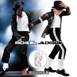 万圣节COSPLAY儿童服装迈克尔杰克逊演出服踢踏舞MJ舞蹈表演服装