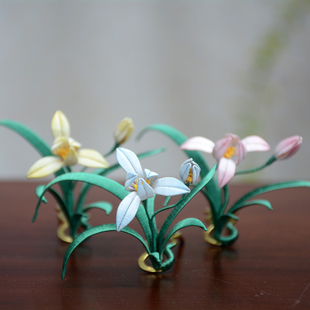夏夏手作非遗缠花淡雅兰花发钗非遗汉服旗袍古风发饰头饰配饰发簪