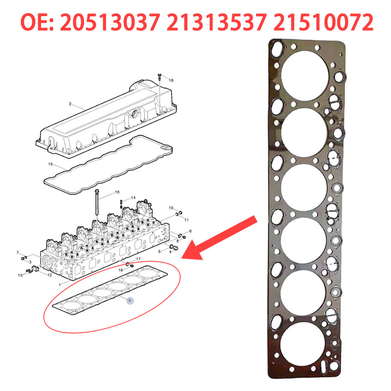 沃尔沃D13气缸盖垫优质