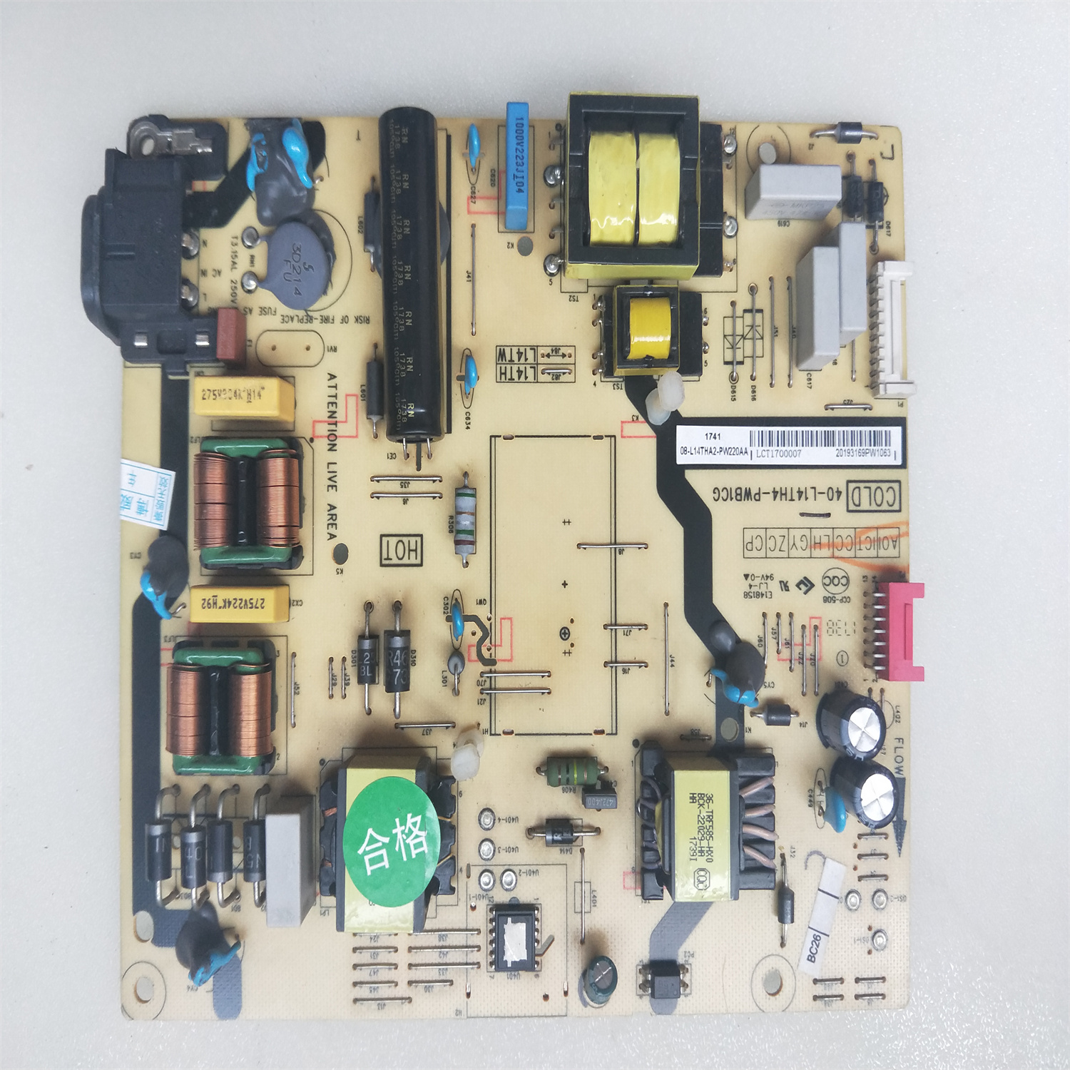 原装拆机TCL L50P2 电源板40-L14TH4-PWB1CG 08-L14THA2-PW220AA