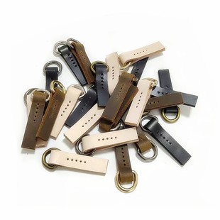 箱包配件包带挂钩包包侧挂扣配真皮D型扣牛皮材质小号侧耳