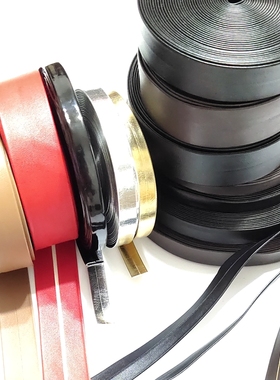 DIY手工辅料黑色浅棕色PU皮革包边条服装箱包仿羊皮收边条1~2.5宽