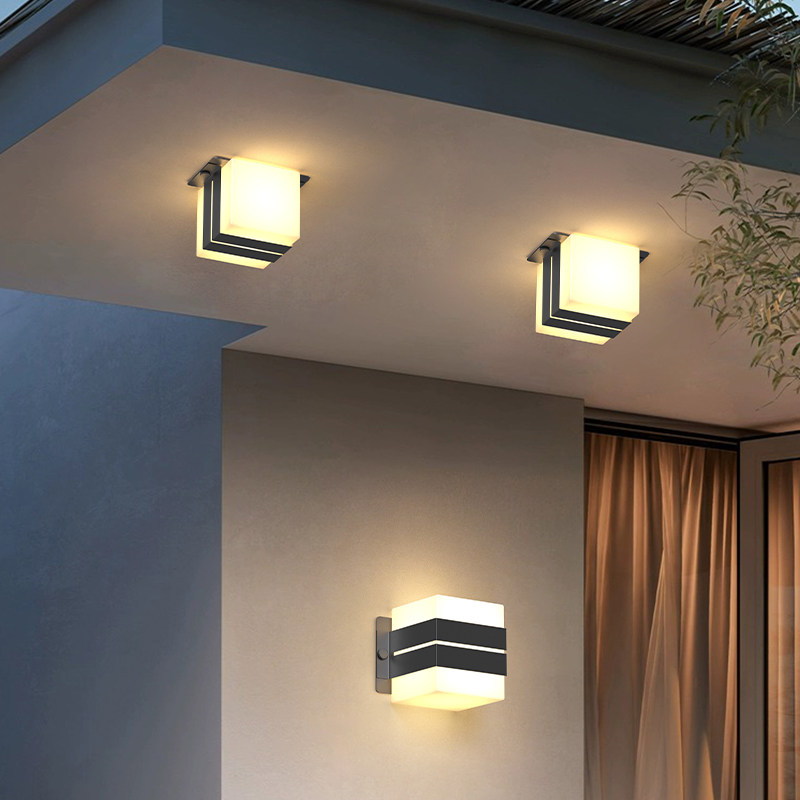 户外防水壁灯露台阳台墙壁灯吸顶灯人体感应灯走廊灯围墙门前壁灯