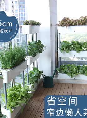 15cm宽阳台种菜盆蔬菜种植专用箱室内种菜草莓窄长方形懒人花盆