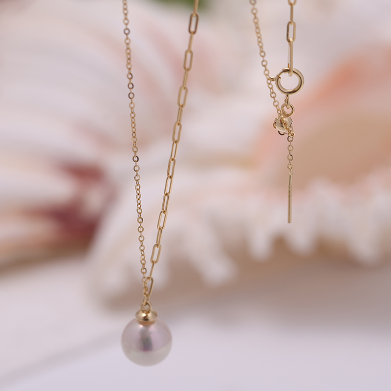 s925纯银简易式十字链项链抽拉链