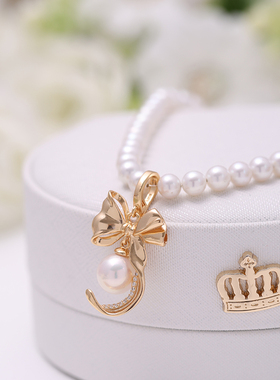 s925纯银豪华大气蝴蝶结项链坠