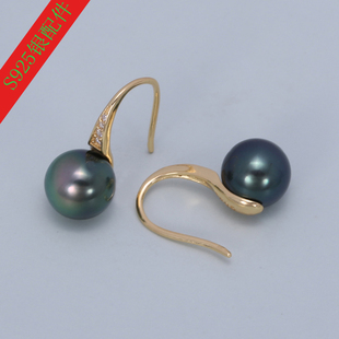 DIY配件s925纯银精工经典大气高跟鞋耳钩耳饰耳环珍珠空托配饰品