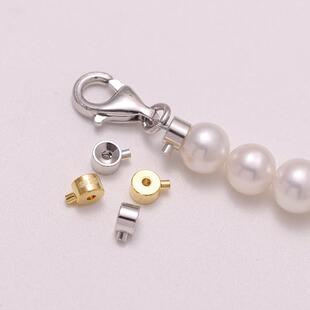 DIY配件S925银高压锅收尾扣项链定位扣锁扣手链夹扣固定卡扣按扣