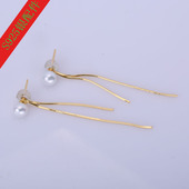 DIY配件s925纯银流苏可脱卸二用蛇骨链耳线耳饰耳扣珍珠空托饰品