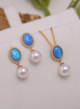 s925纯银仿欧泊时尚蕾丝耳坠