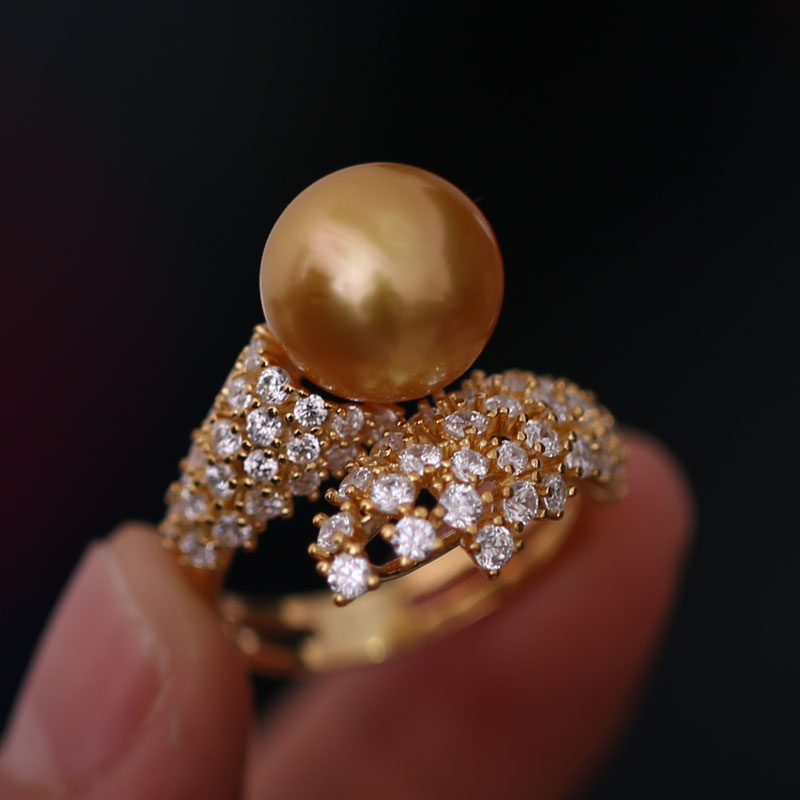 s925纯银精工豪华大气戒指托