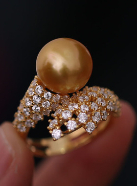 s925纯银精工豪华大气戒指托