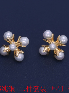 韩版多珠4-5mm时尚气质套链耳钉