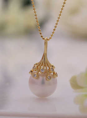 梨花头遮瑕项链坠s925纯银通用