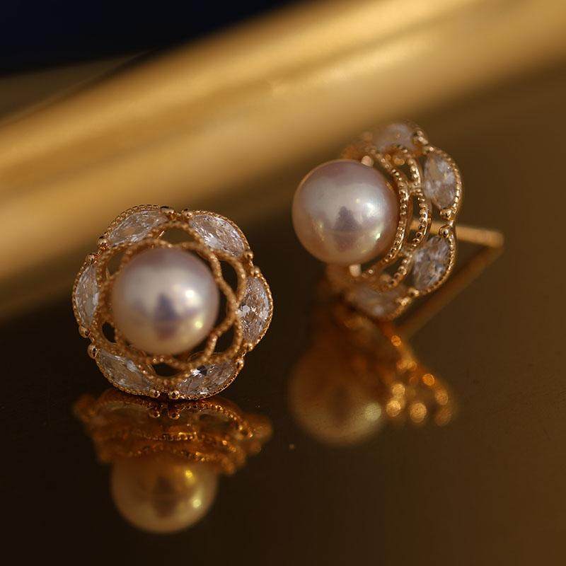 DIY珍珠配件s925纯银精工复古蕾丝气质款耳钉耳饰耳环空托配7-9mm,饰品/流行首饰/时尚饰品新,耳钉,淘宝优惠券,粉丝福利购,淘宝优惠卷