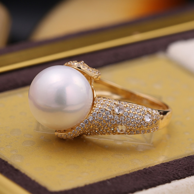 s925纯银豪华闪亮遮瑕大气戒指托