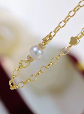 s925纯银二件套装通孔手链套链