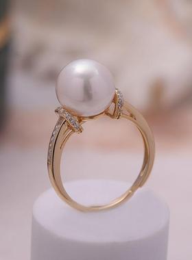 时尚遮瑕戒指托s925纯银韩版