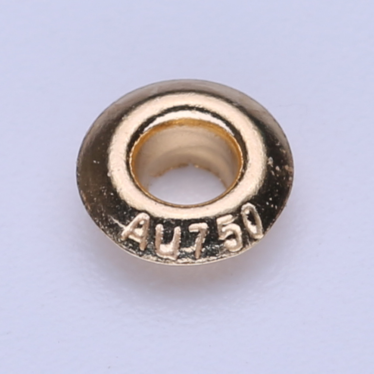 串心通孔隔片au750k堵头饰品珍珠