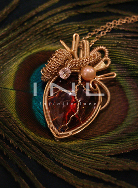 原创水晶珍珠铜线男女手工项链