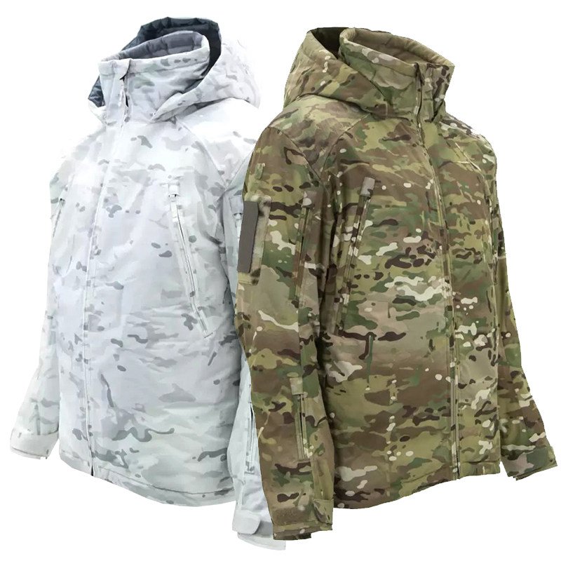 户外战术保暖棉服雪地迷彩冬季加厚防风防泼水重型防寒服棉袄外套