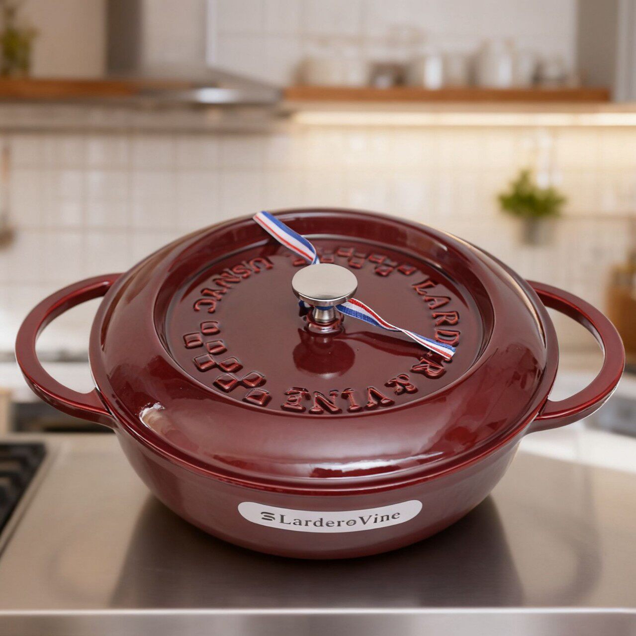 Larder&Vine27M码红内米白铸铁砝硠妈咪锅