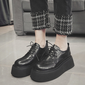 VRMCC欧洲站25秋季 女真皮松糕厚底布洛克雕花牛津小皮鞋 新款 单鞋