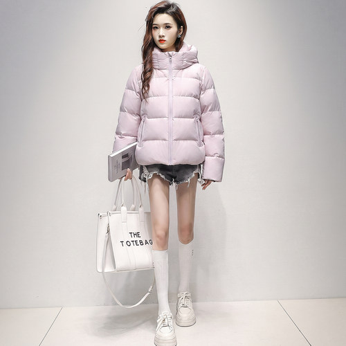 2026冬季新款连帽短款廓形韩系羽绒服女品质高级感高颜值面包服女