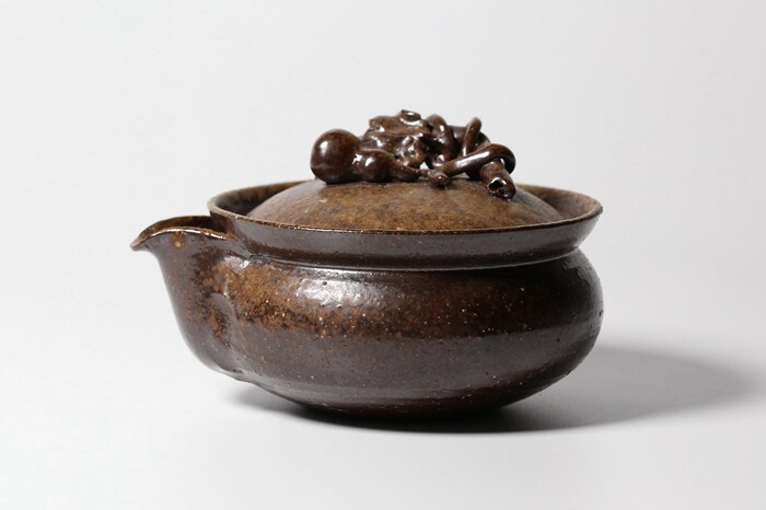 柴烧 南蛮烧 宝瓶 葫芦盖 柴烧四天半 约130cc