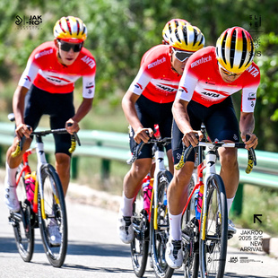 捷酷25年新款中国安踏Mentech洲际车队专业男士车迷版骑行短袖