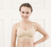 无钢圈哺乳文胸带乳垫BRA孕妇内衣无缝哺乳文胸孕妇文胸