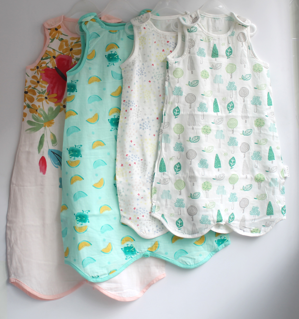 米家夏季全棉纱布婴幼儿背心式睡袋 宝宝纱布睡袋宝宝防踢被w140