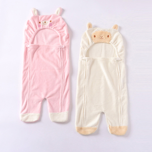 出口日本秋冬婴儿造型睡袋法兰绒宝宝防风保暖推车罩外出抱袋B605