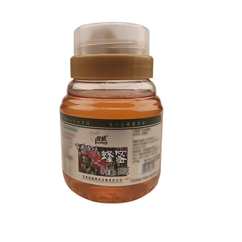 甘肃白银景泰条山农场昆航蜂蜜枣花洋槐枸杞百花蜂蜜500克奶嘴瓶