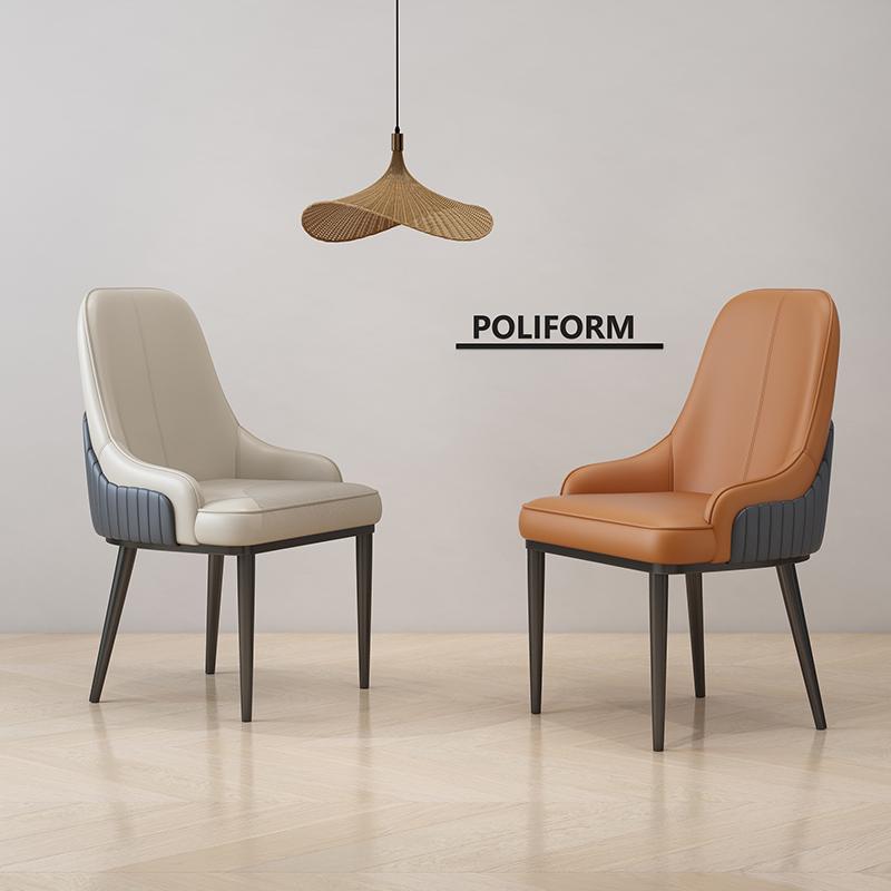 餐椅现代简约椅子家用靠背椅轻奢洽谈椅餐厅不锈钢椅化妆凳子皮艺