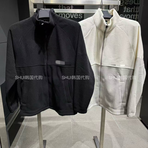 SHUI韩国代购D24折扣休闲百搭男女同款薄款抓绒外套SP423TKTO2