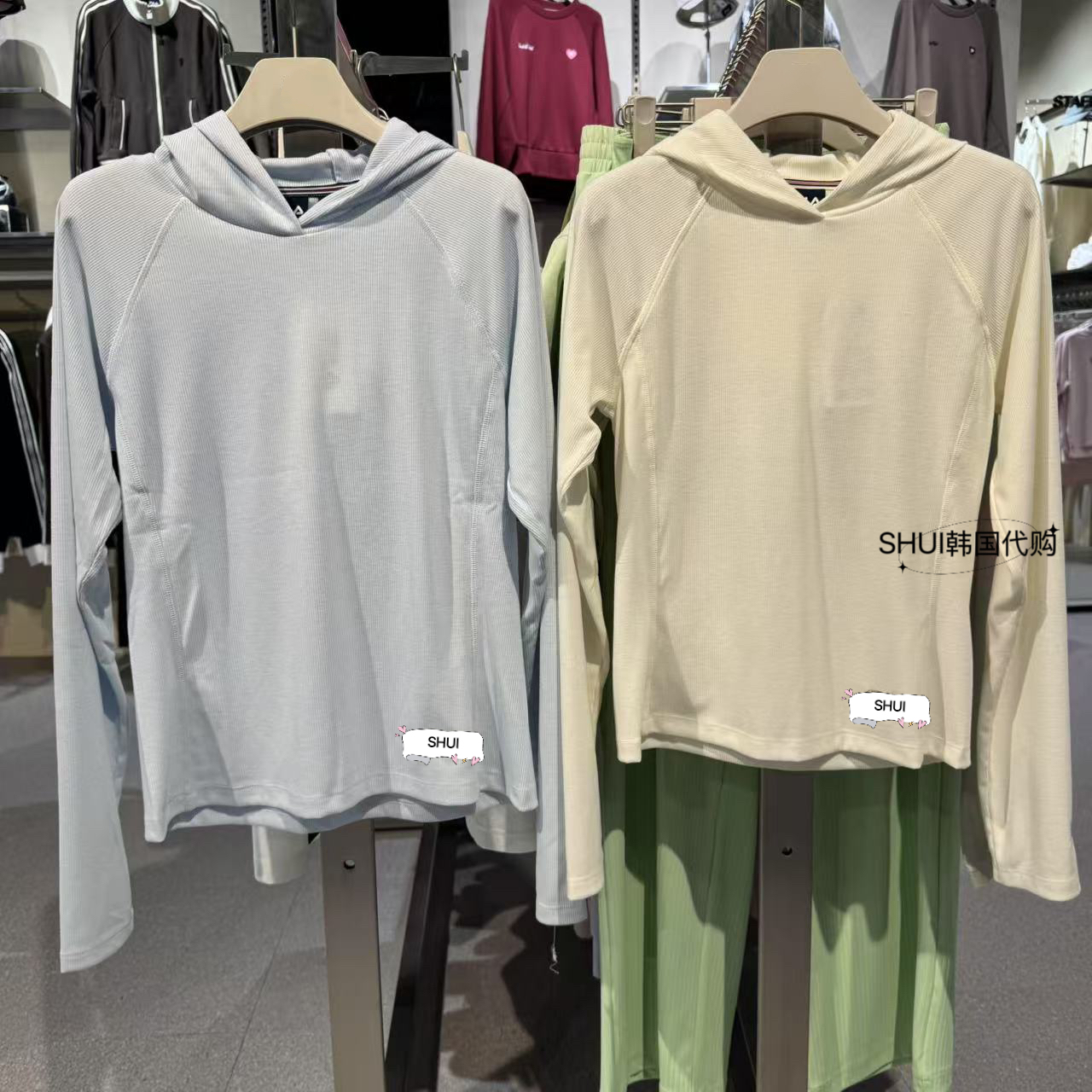 SHUI韩国代购FL25新款秋季女款连帽长袖T恤FS253RL01F001不退换