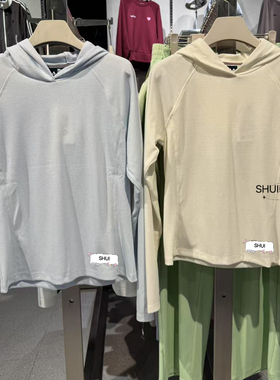 SHUI韩国直邮FL25新款百搭秋季女款连帽长袖T恤FS253RL01F001